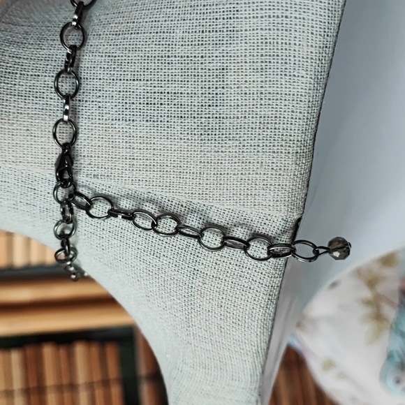 Purple Carved Purple Mother of Pearl Crystal Faux Pearls Bauble Opaline Necklace - Picture 4 of 9